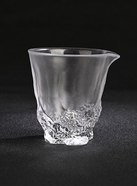 水晶琉璃観岩主人杯纯手法单杯单个大气日式玻璃冰冻烧茶杯摆件
