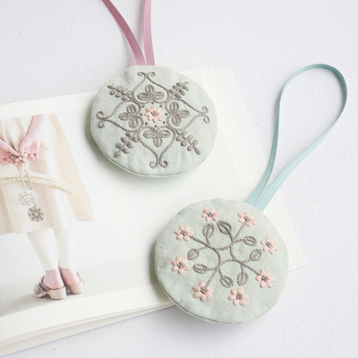 DIY樋口愉美子欧式花朵刺绣手工自绣香囊香包挂件送闺蜜生日礼物
