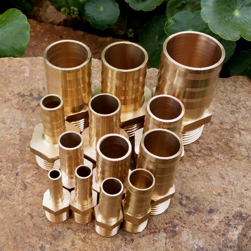 全黄铜外丝宝塔接头家用浇花洗车洒水花园皮管水油气高压软管插接