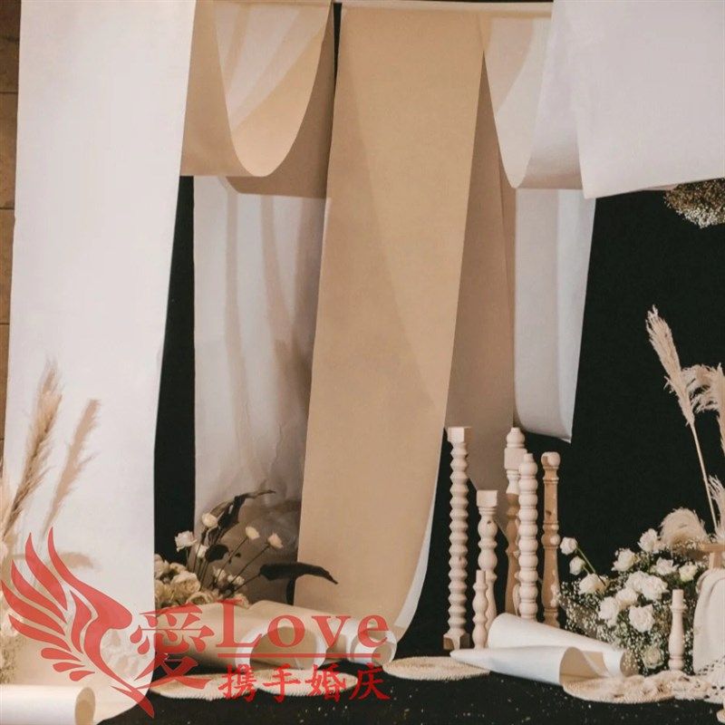 婚庆装饰长度双面原浆卡纸卷纸婚礼造型纸艺长条背景墙折纸定制白,节庆用品/礼品,节日装扮用品,淘宝优惠券,粉丝福利购,淘宝优惠卷