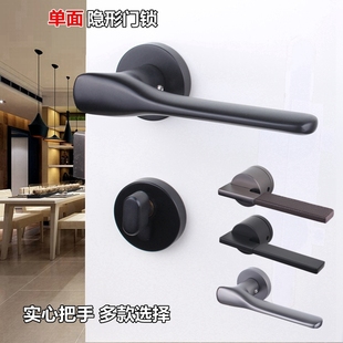新款 隐形门锁灰黑色单面锁暗门锁单边锁隐蔽门背景墙现代简约风格