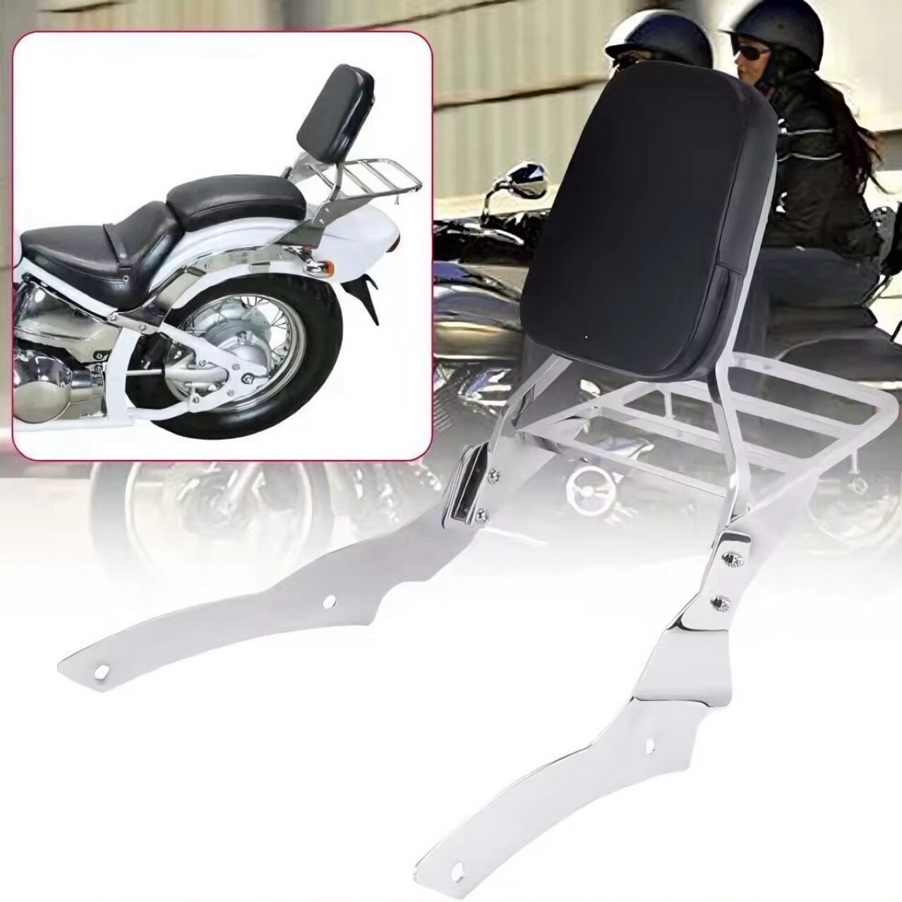 适用雅马哈 竞速之星DS400 XVS650 Custom 96-17年 后靠背 后货架