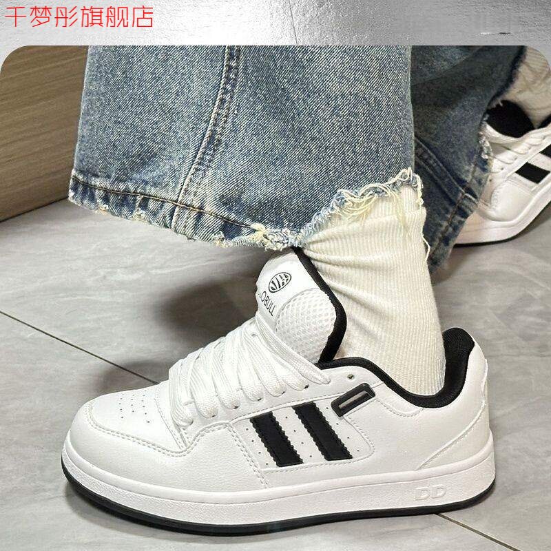 港风厚底低帮小白鞋情侣百搭