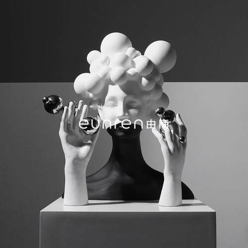 简约现代树脂抽象人物创意造型雕塑家居样板房间客厅软装桌面摆件