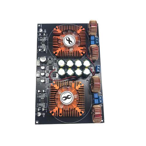 YJ-TPA3255数字D类双芯大功率2.0功放板(风冷款)600W+600W