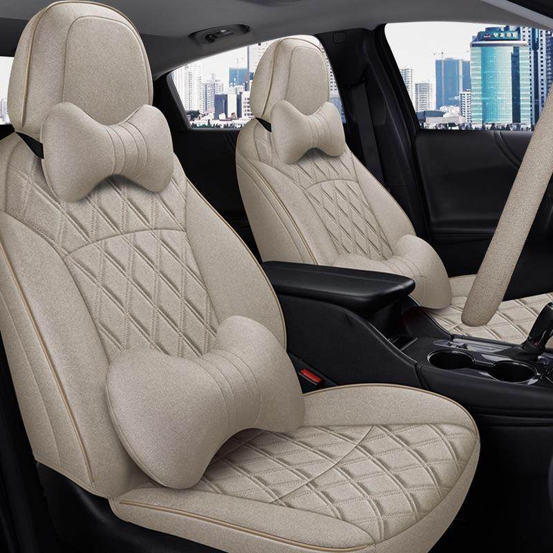 五座带标适用于丰田凯美瑞系列汽车坐垫春夏秋冬淳亚麻全包座椅套,金属材料及制品,金属加工件/五金加工件,淘宝优惠券,粉丝福利购,淘宝优惠卷