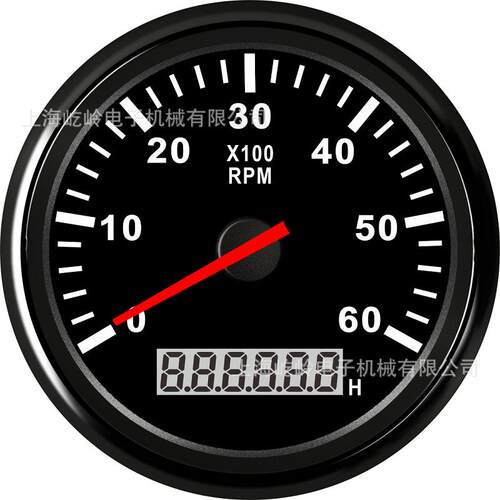 85mm针脚安装车船改装通用转速表0-6000RPM1-300可调速比表