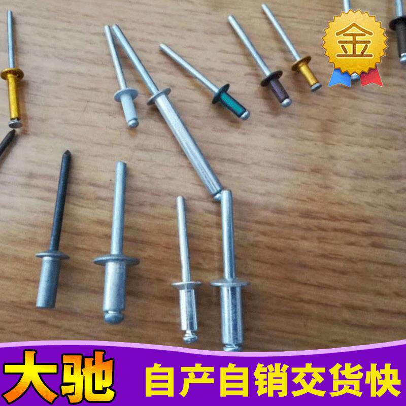 抽芯拉铆钉铝制铝铆钉标准烤漆彩色大帽檐合金拉铆钉机柜拉钉