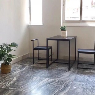 小户型餐桌椅 厨房客厅简约两人双人用长方形桌椅 一桌二椅