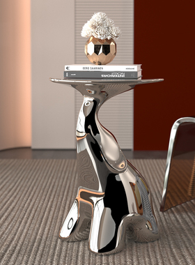 现代轻奢小象落地摆件边几网红店现代家居饰品角几客厅沙发小边几