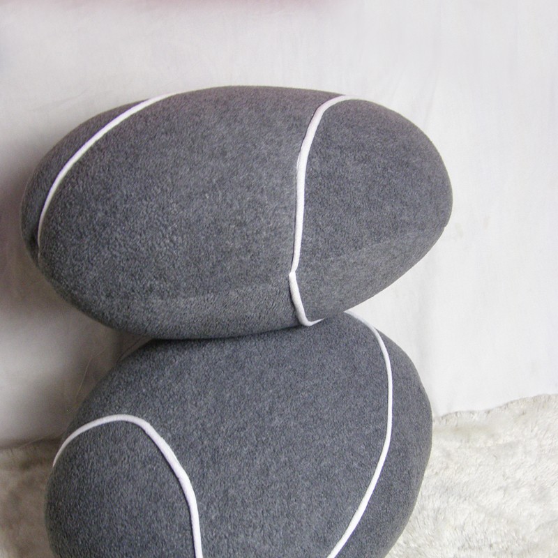 鹅卵石抱枕靠垫靠枕条纹石头懒人沙发床头软包创意凳子大场景布置