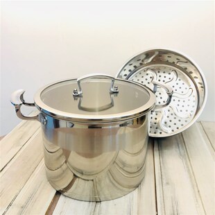 不锈钢桶304食品级汤锅带盖大容量商用圆桶家用大号直身30cm加厚