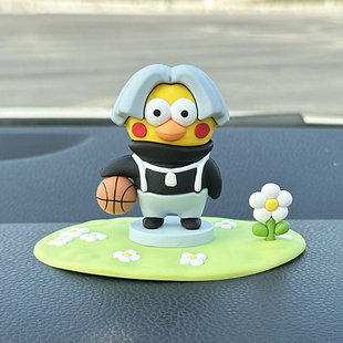 鸡你太美汽车摆件网红创意车载中控台装饰小黑子恶搞手办车内饰品