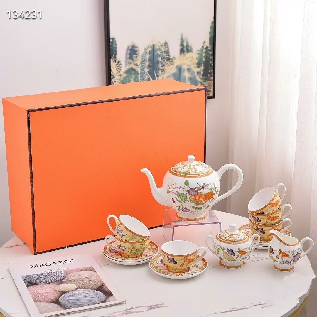 爱马家欧式轻奢陶瓷杯子咖啡具组合套装15头咖啡具水果系列