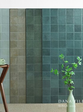 戴纳覆古绿色全瓷釉面砖厨房卫生B间浴室墙砖民宿咖啡厅吧台瓷砖