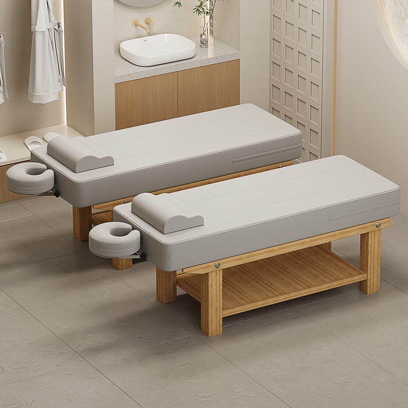 电动升降美容床实木乳胶s床美容院专用恒温加热按摩床推拿床可定