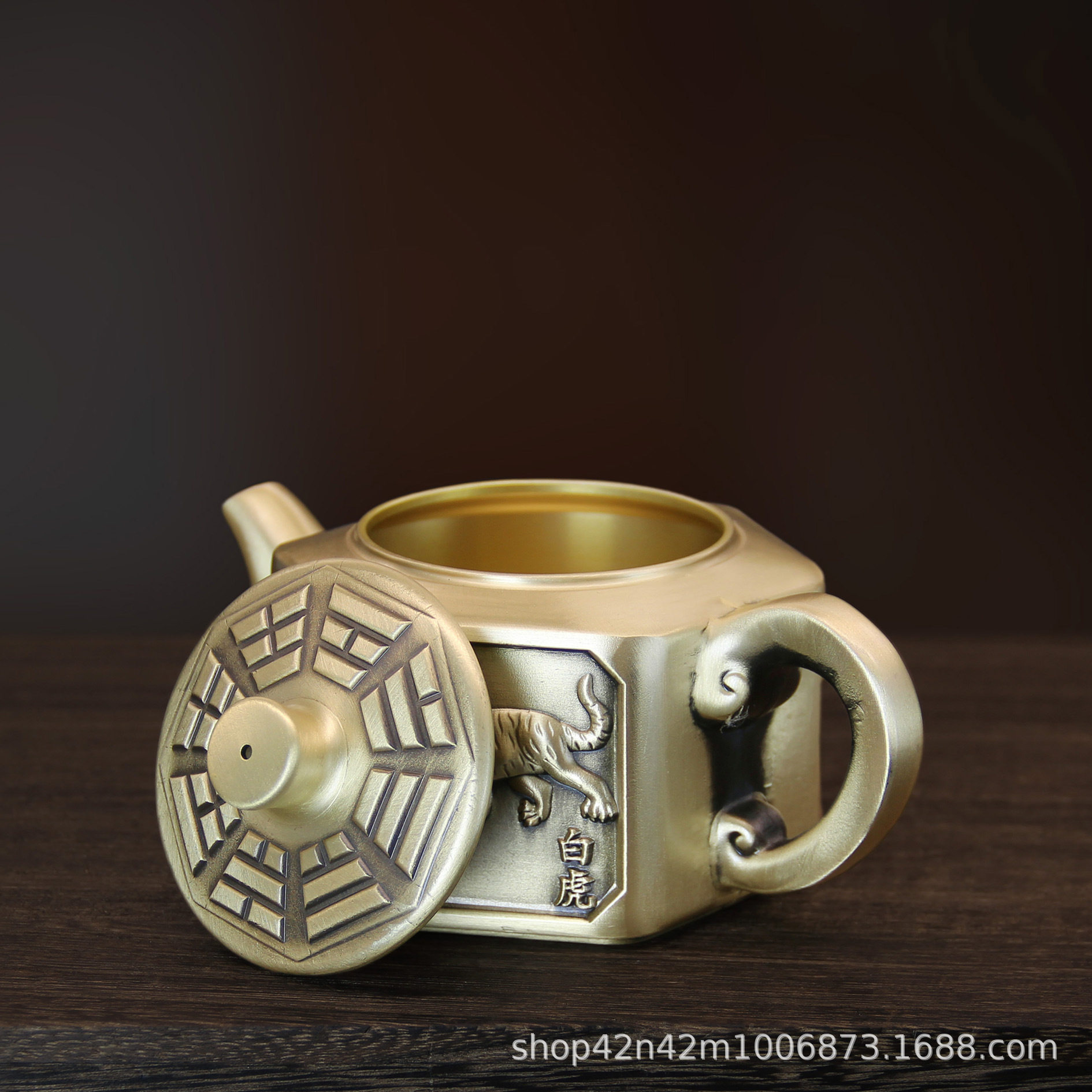 黄铜四大神兽茶壶龙凤呈祥茶壶山水茶壶福韵茶壶渔翁壶百福茶壶