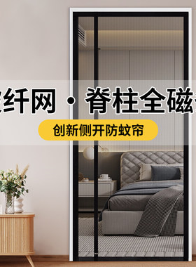 防蚊防鼠门帘屋门一楼单门外开门夏天房间磁吸帘子楼房磁力入户门