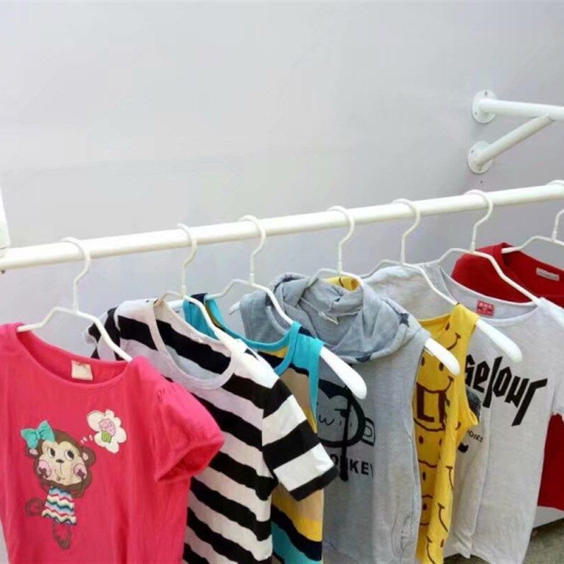 加厚铁艺服装店货架上墙衣架展示架正侧挂上墙衣服架上墙壁挂衣架