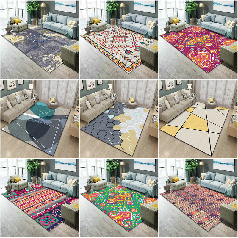 家用现代简约北欧进门地垫客厅沙发茶几玄关卧室房V间满铺床边地