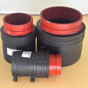 钢丝网骨架塑料复合管电熔沟槽接头钢塑转换接头电熔配件150100