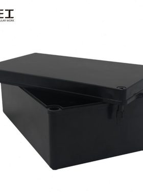 250*150*100mm户外黑色防雨接线盒塑料V0阻燃工业电缆密封过线盒