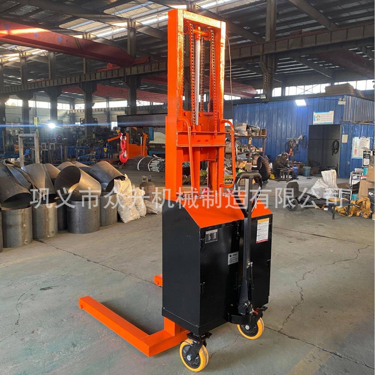 手动堆高车叉车液压升高装卸搬运车小型手推车步行式升高机