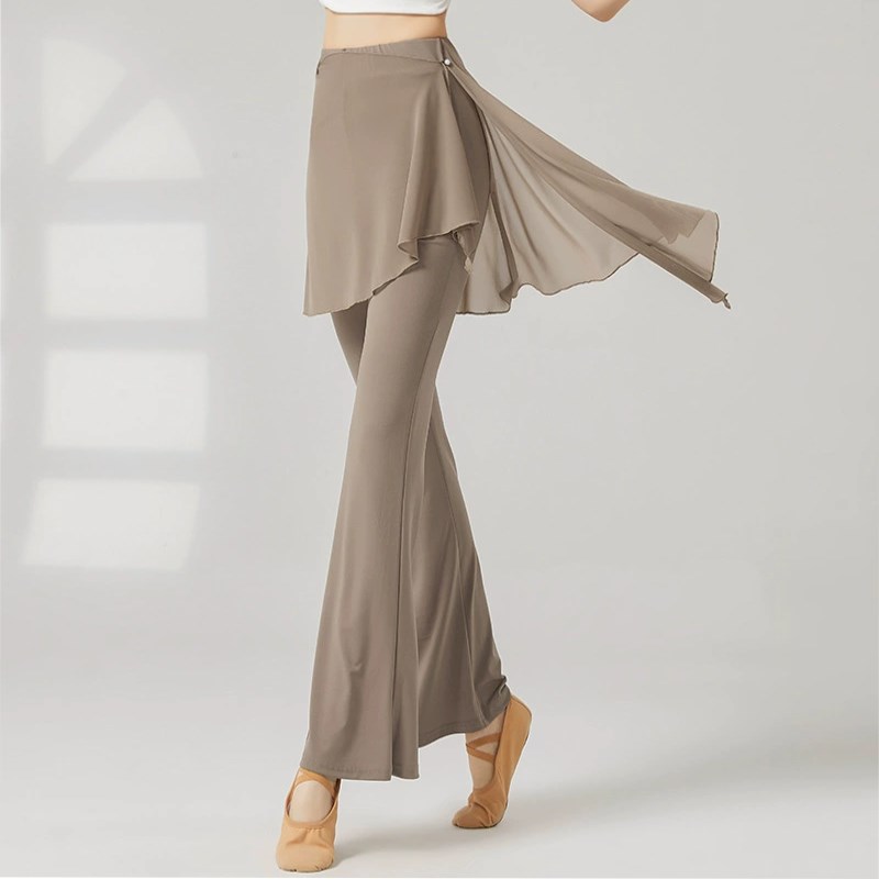 舞蹈裤子形体喇叭裤飘逸假两件现代舞衣服中国舞服装古典舞练功服