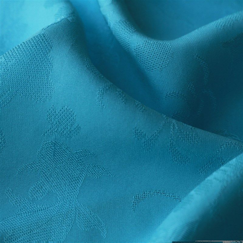 花罗海草金鱼真丝提花布料汉服旗袍中国风传统服饰纹样锦罗坊丝绸