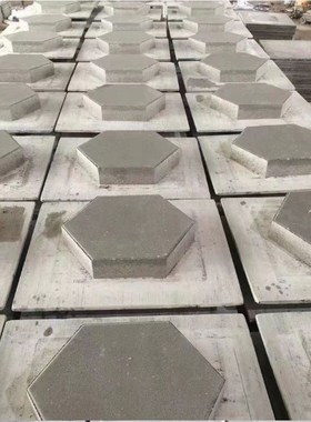 灰色水泥砖户外庭院花园六角砖新中式仿古室外院子地W砖六边形瓷