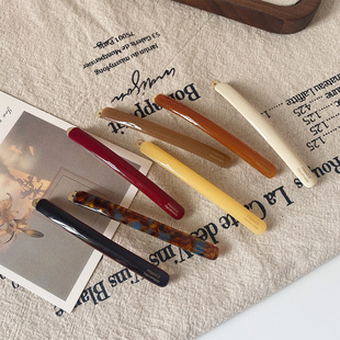 细长一字醋酸发夹侧边夹简约百搭温柔发卡马尾碎发刘海夹百搭发饰