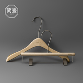 防滑实木衣挂清漆榉木衣架裤 原木色衣架服装 店APM女装 夹