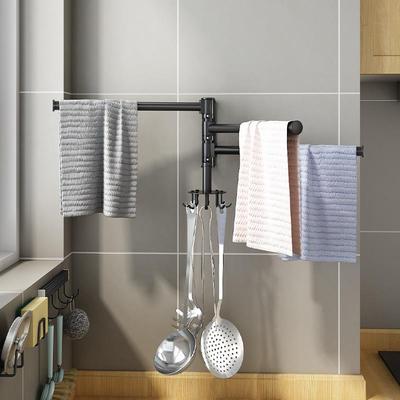 厨房抹布架壁挂免打孔沥水转角折叠多功能晾放毛巾洗碗布收纳架子