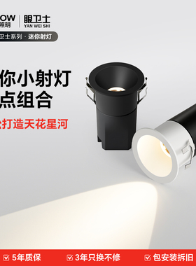 箭牌眼卫士嵌入式迷你小射灯开孔45mm满天星小孔径酒柜led展柜灯