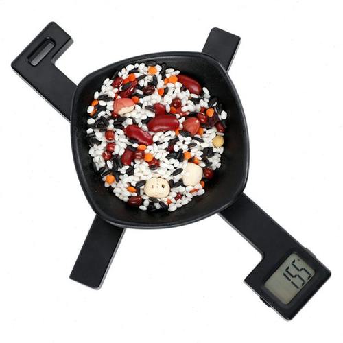 新款折叠式厨房秤 创意ABS便携式厨房电子秤5kg 工厂