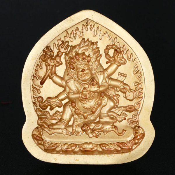 多多弘黄铜六臂黑玛哈嘎擦擦模具工艺品陶泥擦擦佛黄财神收藏摆件