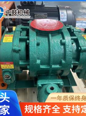 广东25罗茨中鼓机械风机ZZR80-4W5.5W三叶罗茨鼓风机厂家供应