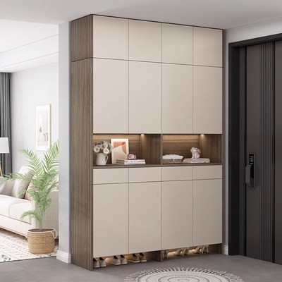 匠郁苑鞋柜家用入户门口玄关柜家用隔断门厅柜大容量一体靠墙定制