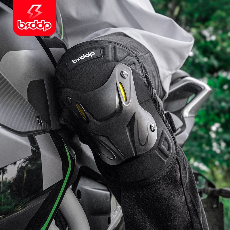 春秋摩托车护膝机车骑行防摔防风护具膝盖透气护腿膝骑士装备四季