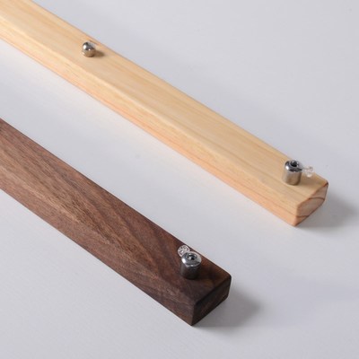 PTLIFE松木黑胡桃木长条餐厅吊灯实木一字LED灯饰灯座吸顶盘