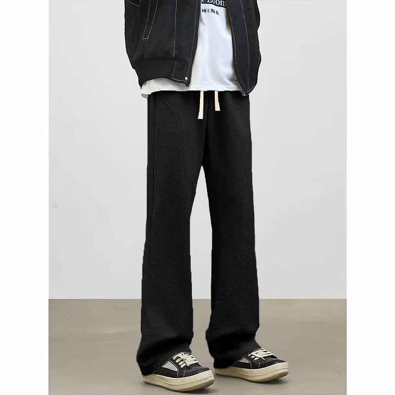 维路雅微喇弯刀休闲裤子重磅男款秋季斜切冬季卫裤加绒加厚美式,男装,休闲裤,淘宝优惠券,粉丝福利购,淘宝优惠卷