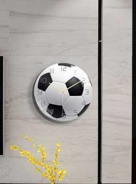 CC117 足球挂钟运动球类挂钟亚克力材质静音机芯卧室客厅装饰时钟