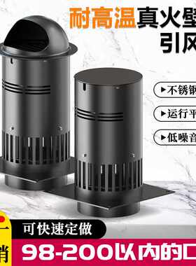 耐高温真火壁炉引风机燃木柴火取暖炉烧火民宿别墅农村家用抽风机