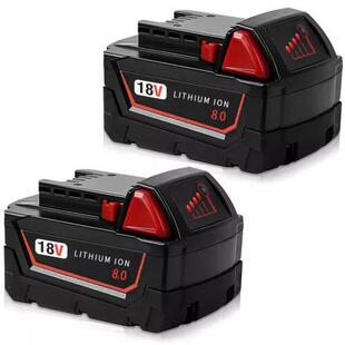 18V适用于Milwaukee M18电池M18B6 XC 8.0 Ah锂离 子48-11-1860 4