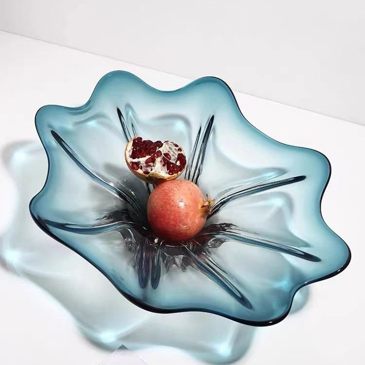 欧式奢华水晶果盘创意款装饰摆件家居饰品水晶玻璃水果盘