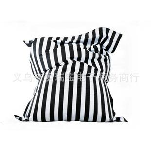 黑色条纹 棉布 懒人沙发 豆袋 休息椅子时尚舒适 阳台喝茶椅
