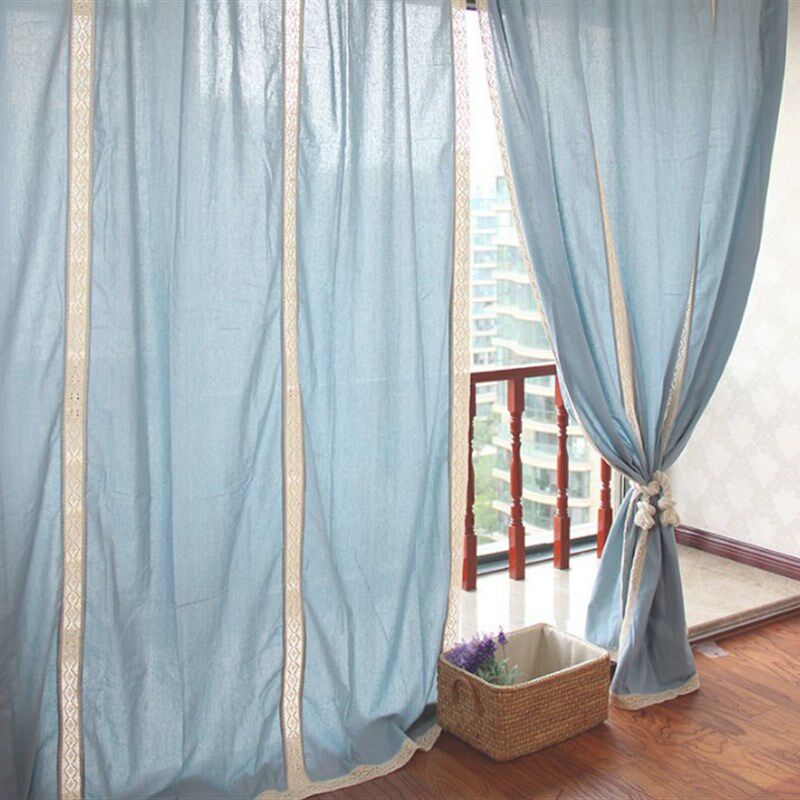 白色莫奈超值手工镂空钩针花边落地成品窗帘客厅欧式简约亚麻人气