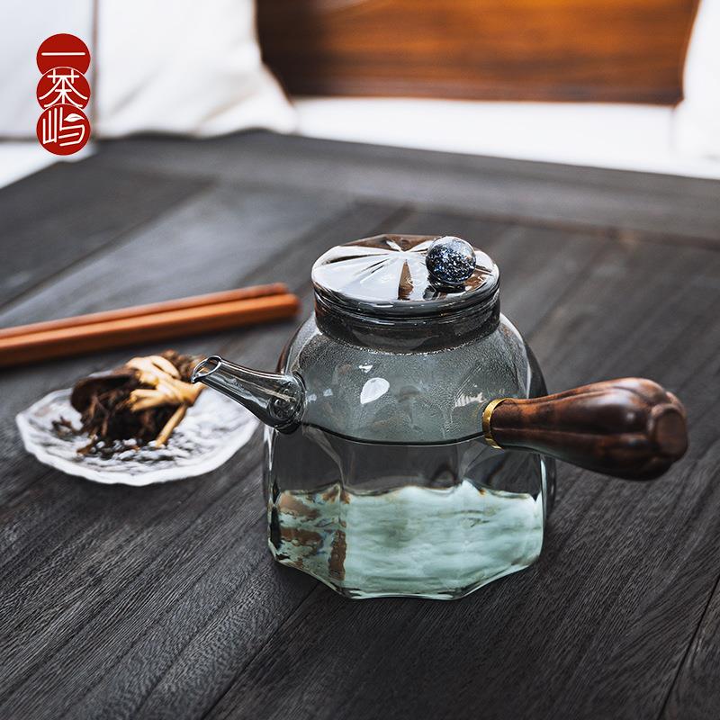 貔貅侧把玻璃急须壶煮茶器电陶炉煮茶烧水沏泡茶壶家用单壶550ML