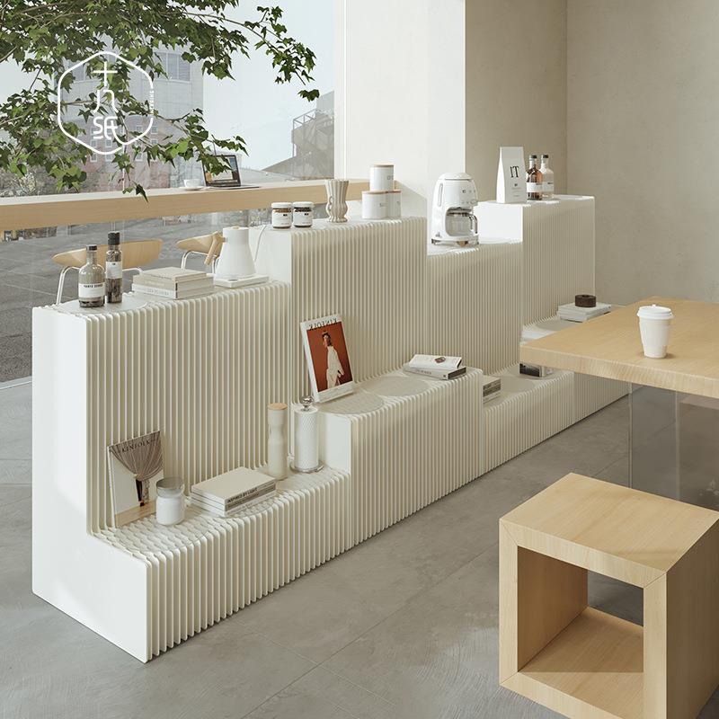 十八纸陈列展示架展会实体店直播产品中岛摆放置物陈列柜四阶展架