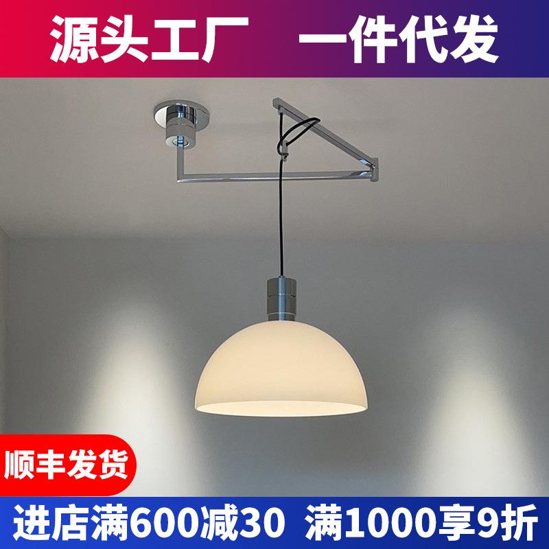 创意灯饰设计师北欧风简约书房岛台餐厅灯创意个性可移位玻璃吊灯